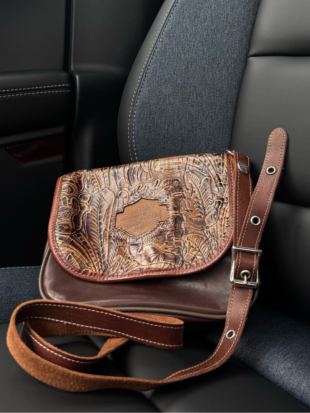 Harley Davidson Leather Crossbody Bag